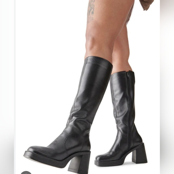 Steve Madden Shoes - Steve Madden Black Over-the-Knee Platform Block Heel Boots